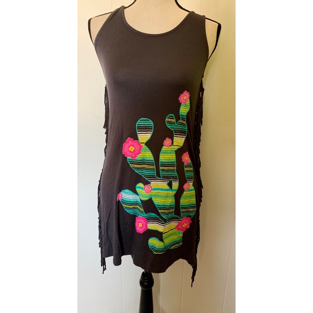 Grey midi cactus dress